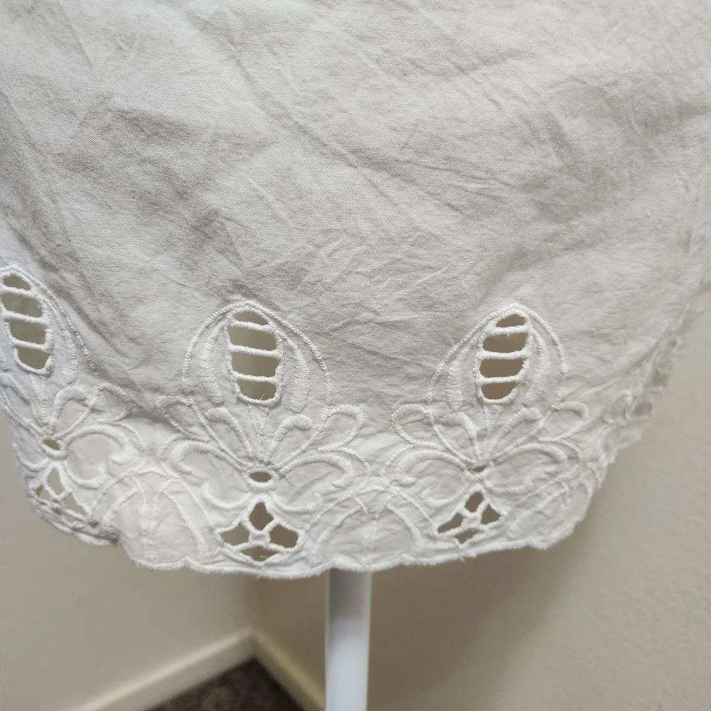 Old Navy Babydoll Tunic Tank/Dress Top Lg Fairy Angelcore Cottagecore Lace Trim - Picture 8 of 14